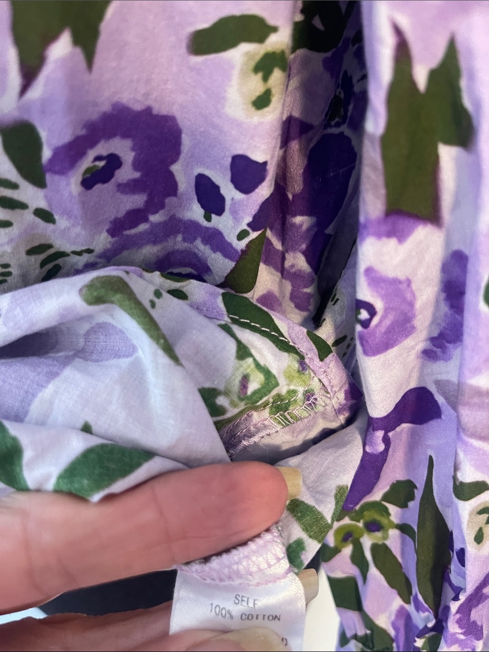Avara  Ruffle Button-Front Top in Lavender - Picture 6 of 6
